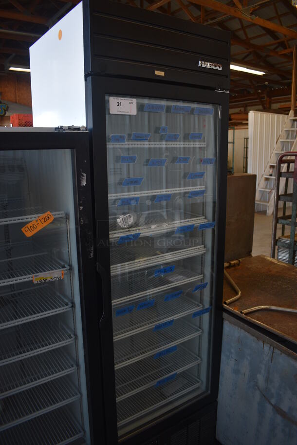 WOW! 2019 Habco Model SE18 Metal Commercial Single Door Reach In Cooler Merchandiser w/ Poly Coated Racks. 115 Volts, 1 Phase. 24x24x78. Tested and Working! - Image 3 of 5