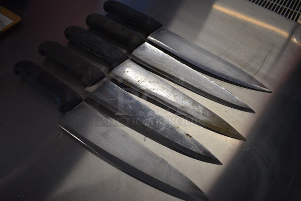 5 SHARPENED Stainless Steel Chef Knives. Includes 14". 5 Times Your Bid! - Image 2 of 5