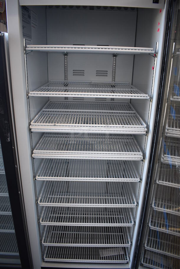 WOW! 2019 Habco Model SE18 Metal Commercial Single Door Reach In Cooler Merchandiser w/ Poly Coated Racks. 115 Volts, 1 Phase. 24x24x78. Tested and Working! - Image 4 of 5
