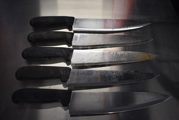 5 SHARPENED Stainless Steel Chef Knives. Includes 14". 5 Times Your Bid! - Image 5 of 5