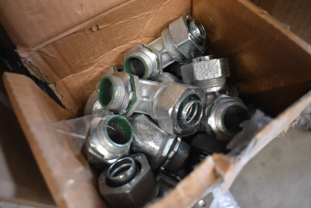 ALL ONE MONEY! Lot of BRAND NEW IN BOX! Steel Electric 90 Degree Angle Liquidtight w/ Insulated Throat Steel Ferrule Sealing Ring! 3x2.5x1.5 - Image 2 of 4