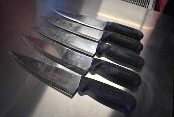 5 SHARPENED Stainless Steel Chef Knives. Includes 14". 5 Times Your Bid! - Image 2 of 4