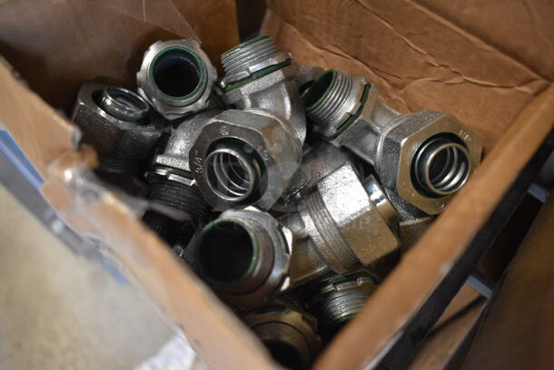 ALL ONE MONEY! Lot of BRAND NEW IN BOX! Steel Electric 90 Degree Angle Liquidtight w/ Insulated Throat Steel Ferrule Sealing Ring! 3x2.5x1.5 - Image 3 of 4