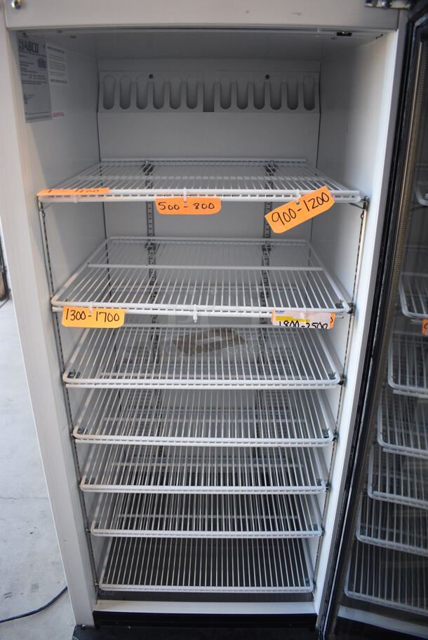 WOW! 2013 Habco Model SE12 Metal Commercial Single Door Reach In Cooler Merchandiser w/ Poly Coated Racks. 115 Volts, 1 Phase. 24x24x63. Tested and Working! - Image 4 of 5