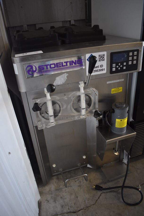 MARVELOUS! 2015 Stoelting Model SF121-38I2 Stainless Steel Commercial Countertop Air Cooled 2 Flavor Soft Serve Ice Cream Machine w/ Milkshake Mixer. 208-240 Volts, 1 Phase. 22x29x36 - Image 3 of 8