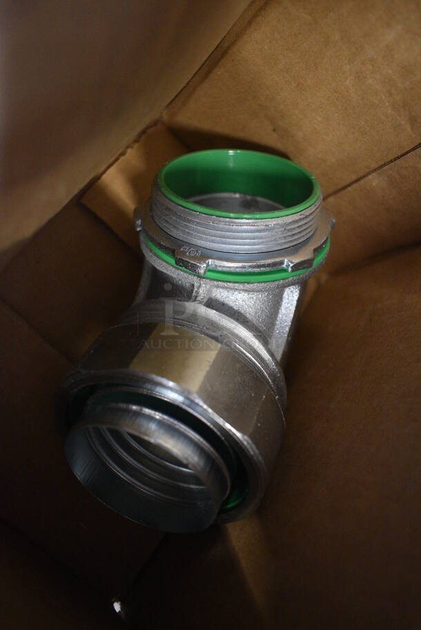 ALL ONE MONEY! Lot of BRAND NEW IN BOX! Steel Electric 90 Degree Liquidtight Connector w/ Insulated Throat For Lt Flex Metallic Conduit. 3x5x4 - Image 2 of 4