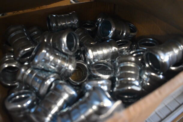 ALL ONE MONEY! Lot of BRAND NEW IN BOX! Steel Electric EMT Compression Type Couplings Concrete Tight Steel Zinc Plated. 1.5x1.5x2 - Image 2 of 4