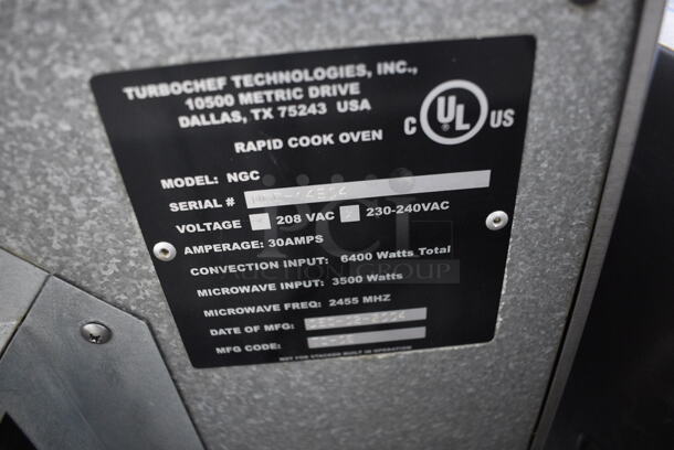 FANTASTIC! Turbochef Model NGC Stainless Steel Commercial Countertop Electric Powered Rapid Cook Oven. 208/230-240 Volts, 1 Phase. 26x26x23 - Image 7 of 8