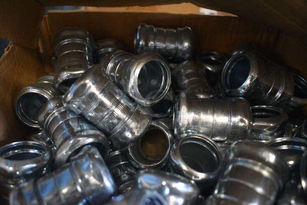 ALL ONE MONEY! Lot of BRAND NEW IN BOX! Steel Electric EMT Compression Type Couplings Concrete Tight Steel Zinc Plated. 1.5x1.5x2 - Image 3 of 4