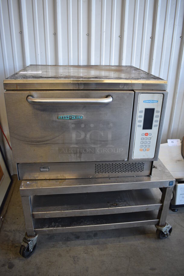FANTASTIC! Turbochef Model NGC Stainless Steel Commercial Countertop Electric Powered Rapid Cook Oven on Stainless Steel Equipment Stand w/ Commercial Casters. 208/230-240 Volts, 1 Phase. 30x30x36.5 - Image 1 of 7