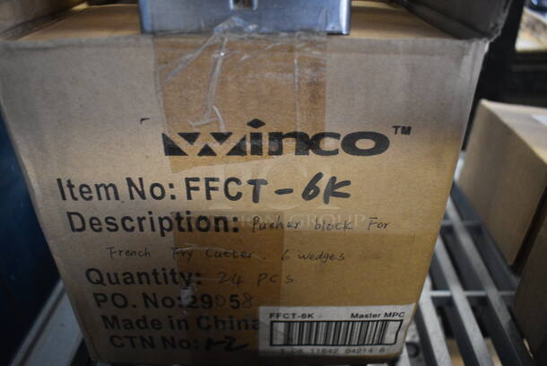 24 BRAND NEW IN BOX! Winco Metal Pusher Block for 6 Wedge French Fry Cutter. 3x3x1. 24 Times Your Bid! - Image 4 of 4