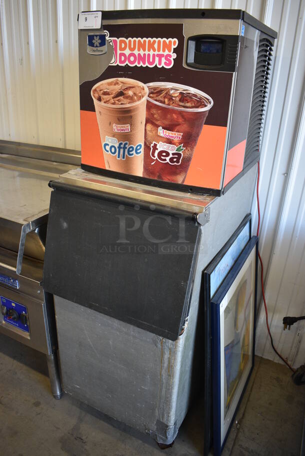 GREAT! 2012 Manitowoc Model IY0324A-161 Stainless Steel Commercial Air Cooled Ice Machine Head on Metal Commercial Ice Bin. 115 Volts, 1 Phase. 22x33x69 - Image 2 of 8