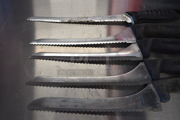 5 SHARPENED Stainless Steel Serrated Knives. Includes 15". 5 Times Your Bid! - Image 4 of 5