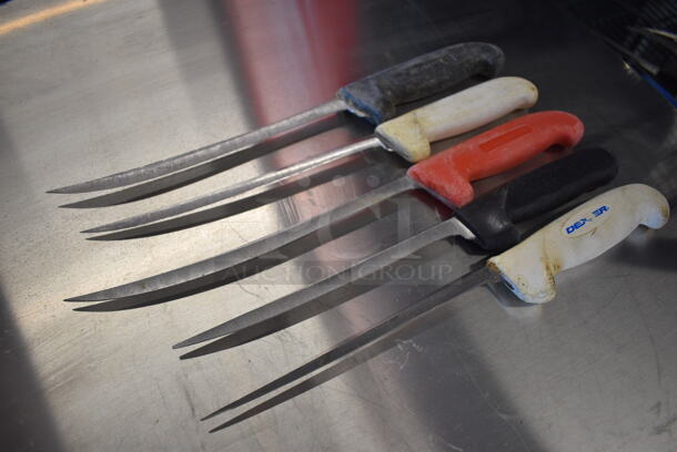 5 SHARPENED Stainless Steel Boning Knives. Includes 13". 5 Times Your Bid! - Image 2 of 4