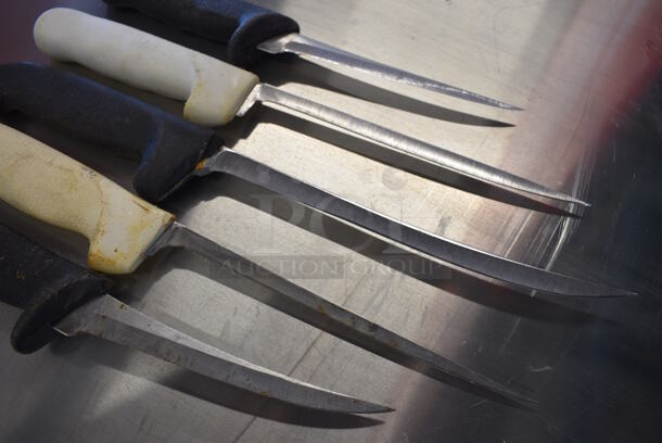 5 SHARPENED Stainless Steel Boning Knives. Includes 11". 5 Times Your Bid! - Image 2 of 4