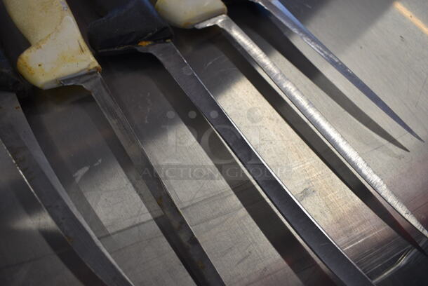 5 SHARPENED Stainless Steel Boning Knives. Includes 11". 5 Times Your Bid! - Image 3 of 4