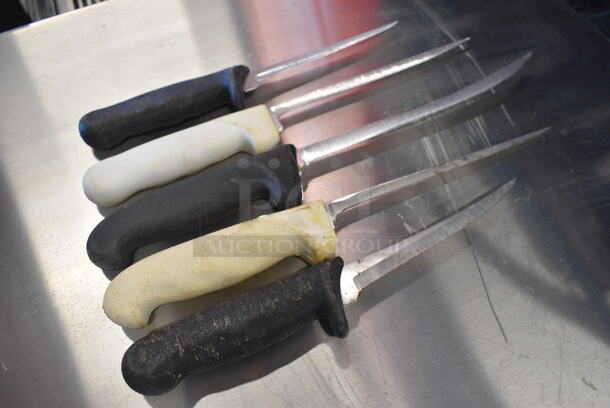 5 SHARPENED Stainless Steel Boning Knives. Includes 11". 5 Times Your Bid! - Image 4 of 4