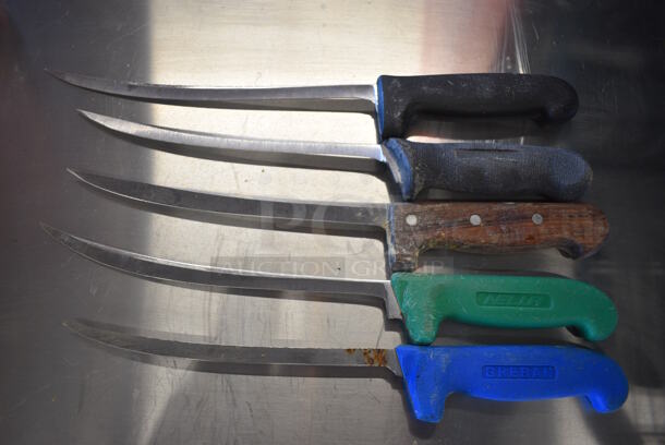 5 SHARPENED Stainless Steel Boning Knives. Includes 15