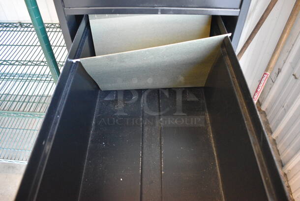 Global Black Metal 4 Drawer Filing Cabinet. 15x26.5x52 - Image 6 of 8