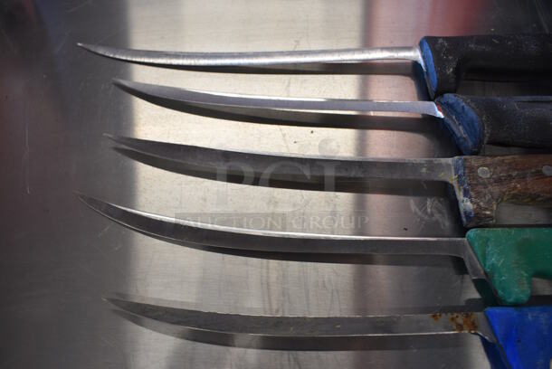5 SHARPENED Stainless Steel Boning Knives. Includes 15". 5 Times Your Bid! - Image 2 of 4