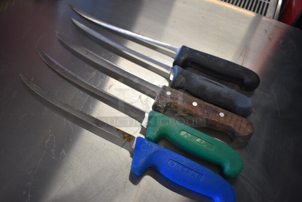 5 SHARPENED Stainless Steel Boning Knives. Includes 15". 5 Times Your Bid! - Image 4 of 4