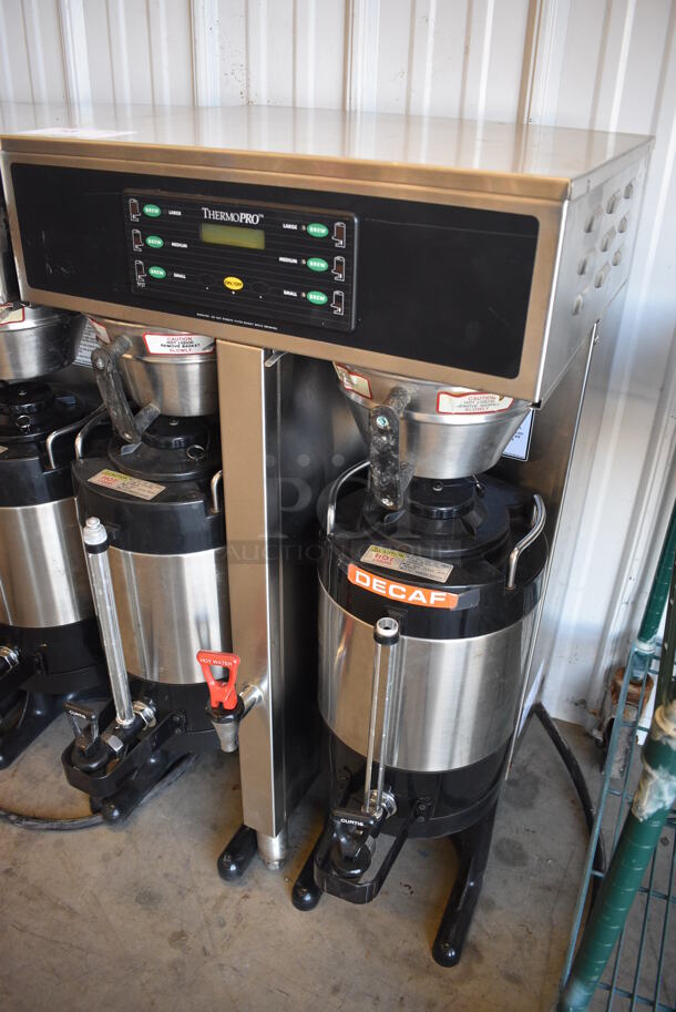 NICE! Curtis Model SCTP15T10A310 Stainless Steel Commercial Countertop Dual Coffee Machine w/ Hot Water Dispenser, 2 Metal Brew Baskets and 2 Coffee Urns. 220 Volts, 1 Phase. 20x20x35.5 - Image 2 of 6
