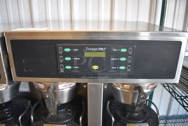 NICE! Curtis Model SCTP15T10A310 Stainless Steel Commercial Countertop Dual Coffee Machine w/ Hot Water Dispenser, 2 Metal Brew Baskets and 2 Coffee Urns. 220 Volts, 1 Phase. 20x20x35.5 - Image 3 of 6