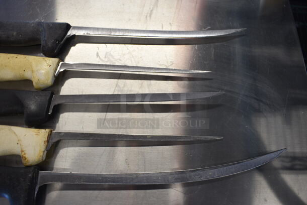 5 SHARPENED Stainless Steel Boning Knives. Includes 14". 5 Times Your Bid! - Image 2 of 4