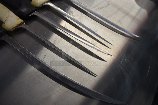 5 SHARPENED Stainless Steel Boning Knives. Includes 14". 5 Times Your Bid! - Image 3 of 4