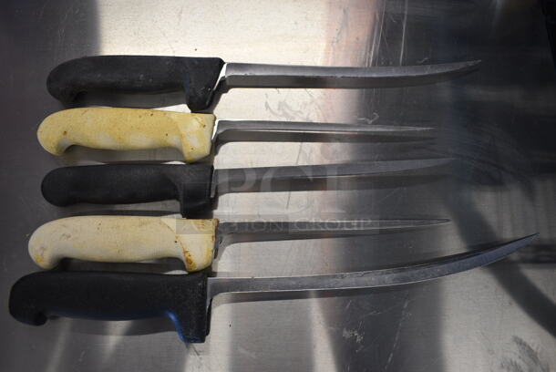5 SHARPENED Stainless Steel Boning Knives. Includes 14". 5 Times Your Bid! - Image 4 of 4