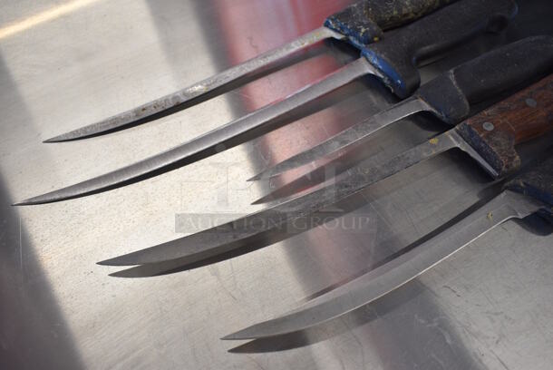 5 SHARPENED Stainless Steel Boning Knives. Includes 14". 5 Times Your Bid! - Image 2 of 4