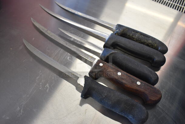 5 SHARPENED Stainless Steel Boning Knives. Includes 14". 5 Times Your Bid! - Image 4 of 4