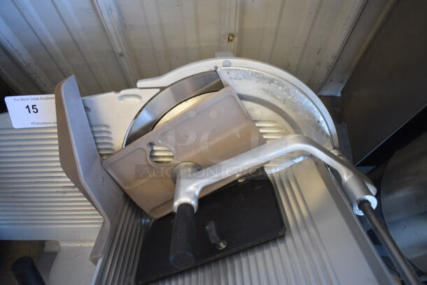 GREAT! Bizerba Stainless Steel Commercial Countertop Meat Slicer. 120 Volts, 1 Phase. 28x24x25. Tested and Powers On But Blade Does Not Turn - Image 3 of 6