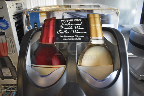 BRAND NEW IN BOX! Waring Pro Metal Countertop Double Wine Chiller Warmer. 10.5x8x10.5. Tested and Working! - Image 3 of 4