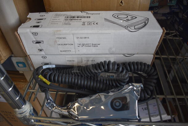 3 BRAND NEW IN BOX! Flexpoint Barcode Scanners. 2x1x4.5. 3 Times Your Bid!
