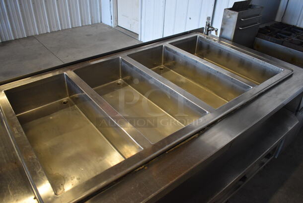 GREAT! Atlas Model WIH-D&M-47 Stainless Steel Commercial Floor Style Electric Powered 4 Bay Steam Table w/ Undershelf on Commercial Casters. 208 Volts, 1 Phase. 66x36x38 - Image 2 of 8