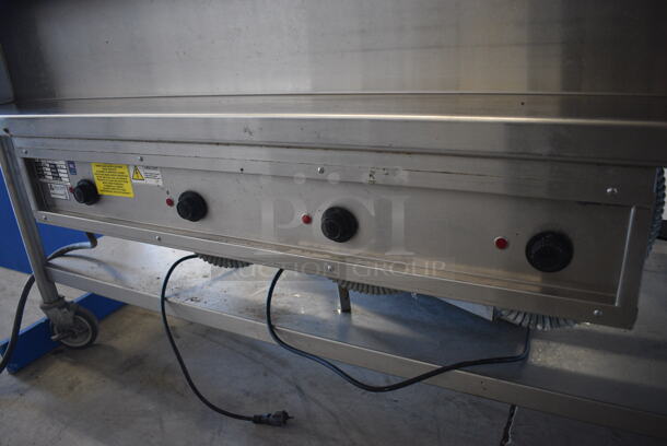 GREAT! Atlas Model WIH-D&M-47 Stainless Steel Commercial Floor Style Electric Powered 4 Bay Steam Table w/ Undershelf on Commercial Casters. 208 Volts, 1 Phase. 66x36x38 - Image 6 of 8