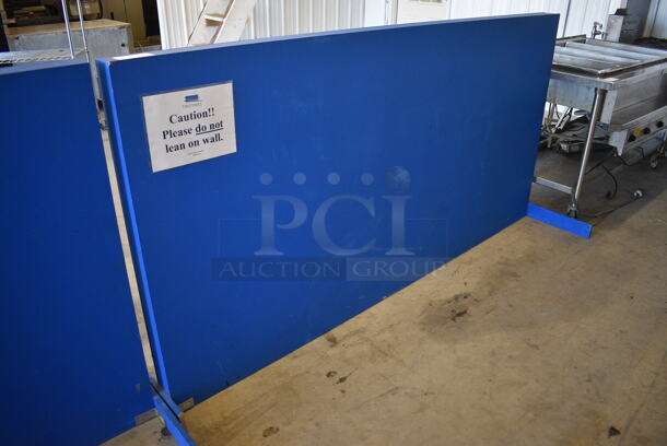 Blue Portable Wall / Divider. 96x36x48