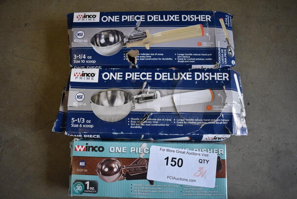 3 BRAND NEW IN BOX! Various Metal Scoops. Includes 8.5". 3 Times Your Bid! - Image 3 of 3
