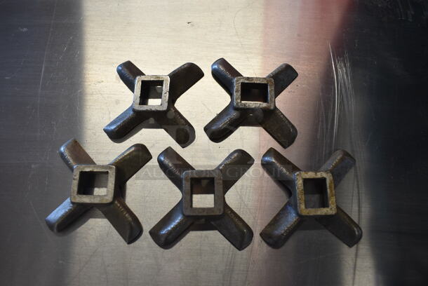 5 Metal Meat Grinder Knives. 3x3x0.5. 5 Times Your Bid!