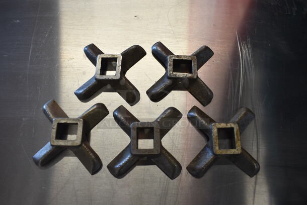 5 Metal Meat Grinder Knives. 3x3x0.5. 5 Times Your Bid! - Image 1 of 4