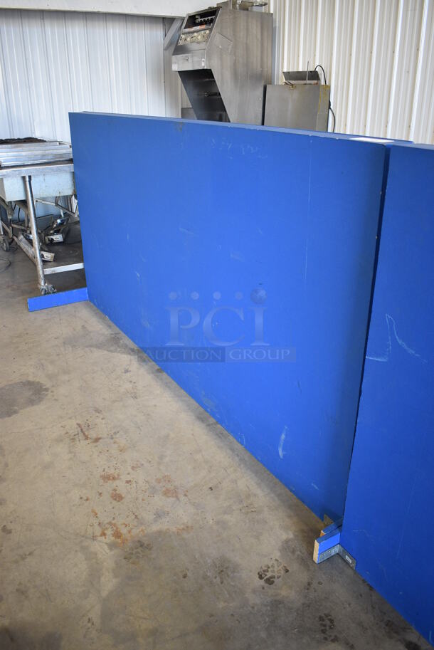 Blue Portable Wall / Divider. 96x36x48 - Image 3 of 3