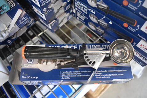 4 BRAND NEW IN BOX! Winco Stainless Steel Scoops. 8.5". 4 Times Your Bid!
