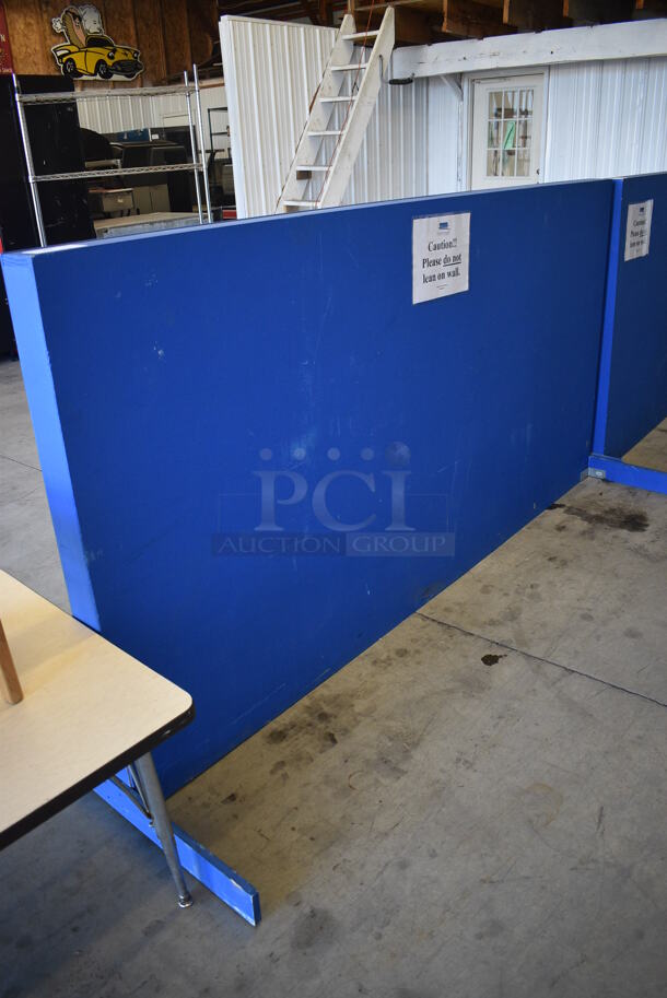 Blue Portable Wall / Divider. 96x36x48