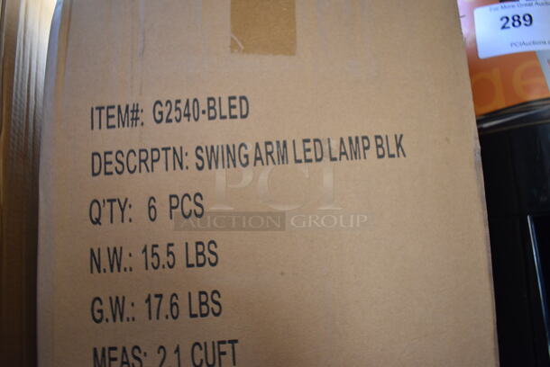 4 BRAND NEW IN BOX! Alvin G2540-BLED Black Metal Swing Arm LED Lamps. 4 Times Your Bid! - Image 4 of 4