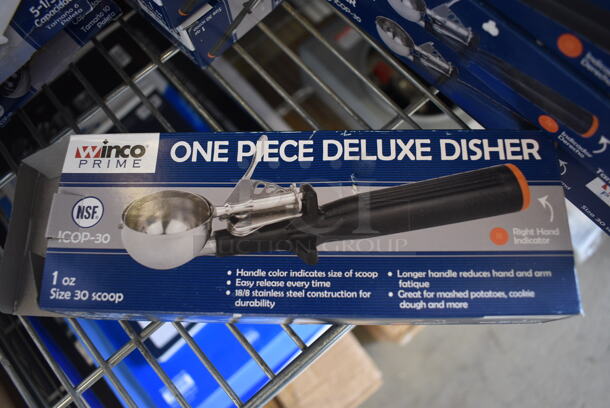 4 BRAND NEW IN BOX! Winco Stainless Steel Scoops. 8.5". 4 Times Your Bid! - Image 2 of 2