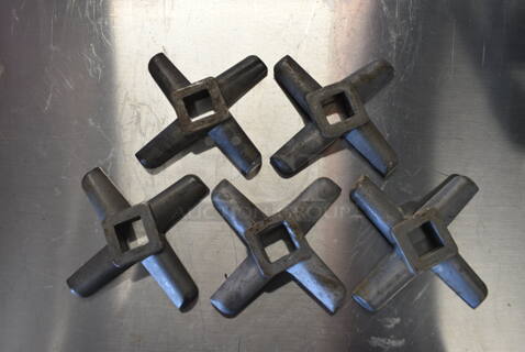 5 Metal Meat Grinder Knives. 3.5x3.5x0.5. 5 Times Your Bid!