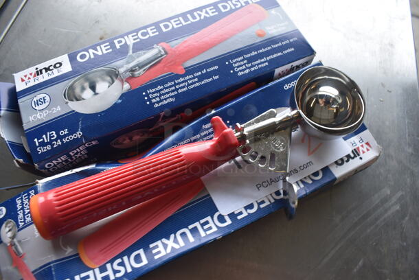 2 BRAND NEW IN BOX! Winco Stainless Steel Scoops. 8.5". 2 Times Your Bid! - Image 2 of 4