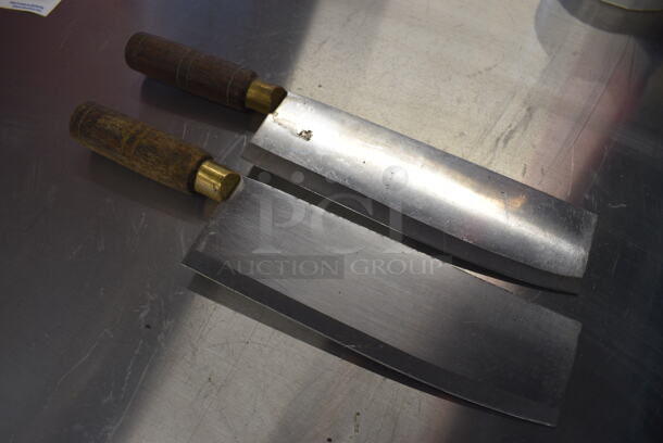 2 SHARPENED Stainless Steel Cleaver Knives. 12". 2 Times Your Bid! - Image 3 of 4