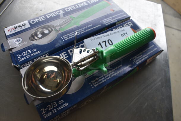 2 BRAND NEW IN BOX! Winco Stainless Steel Scoops. 9". 2 Times Your Bid! - Image 2 of 4